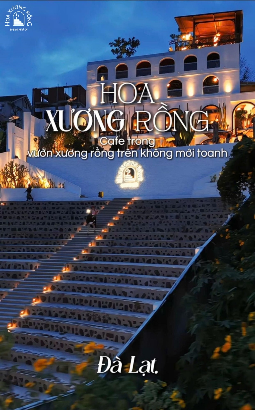cafe hoa xuong rong ngam da lat ve dem